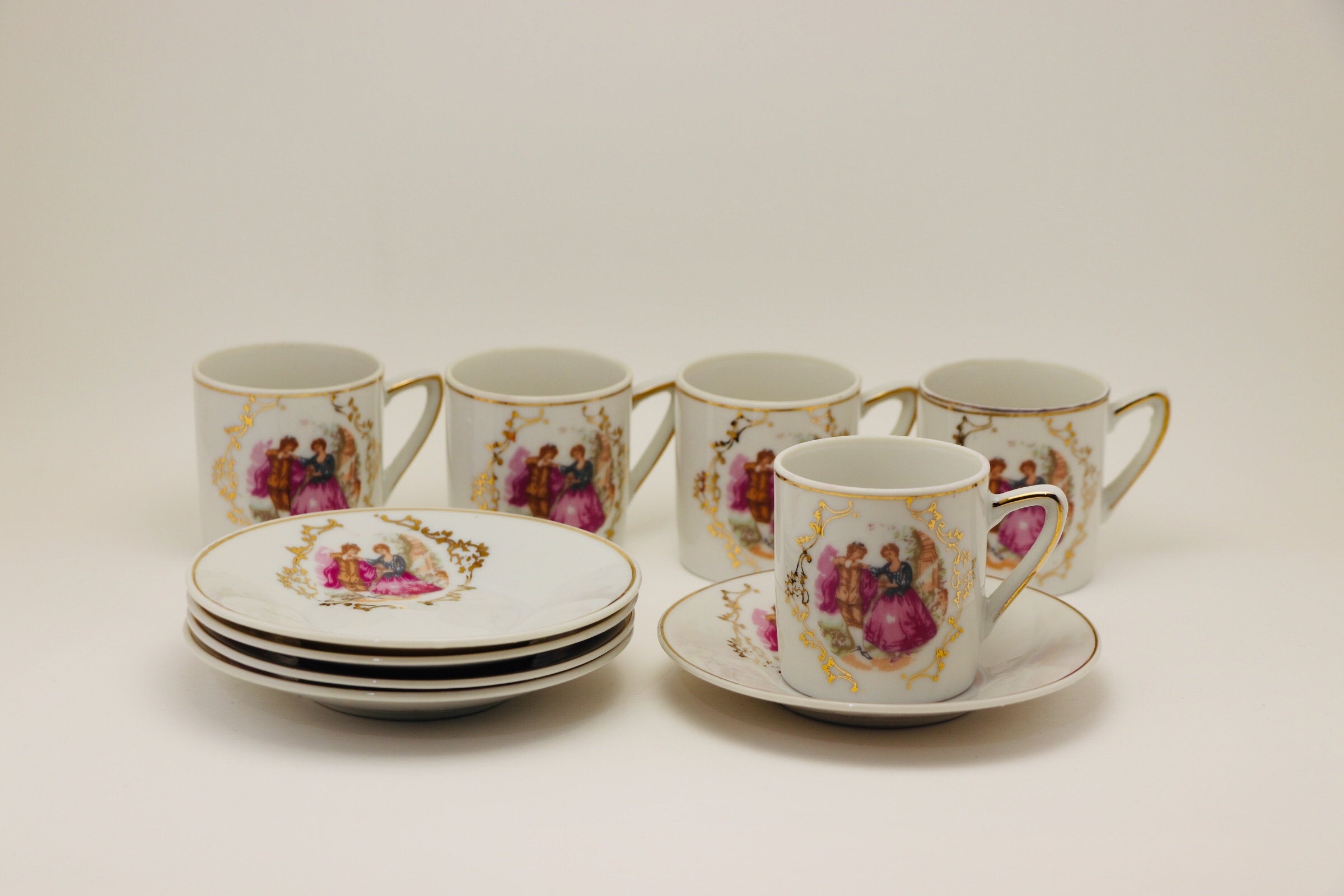 1970's Giftcraft Japan Child's Ceramic Victorian Tea Set