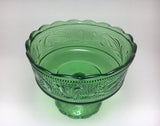 Green Glass Compote Dish by E O Brody Co Cleveland M6000