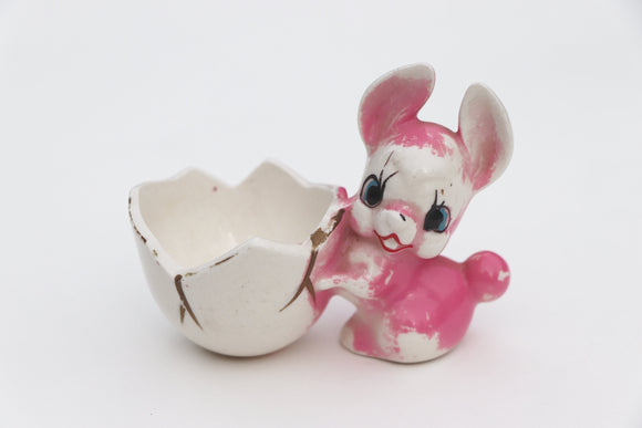 1940-50’s Pink Bunny Porcelain Egg Cup