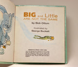 1972 Big and Little are not the same, Childrens Book