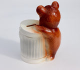 1960’s Porcelain Bear with Trash Can Money Bank