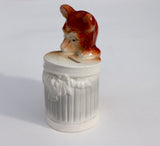 1960’s Porcelain Bear with Trash Can Money Bank