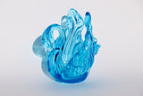 Sapphire Blue Art Glass Swan Dish