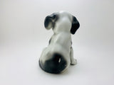 1970’s Hand Painted Black and White Porcelain Dog