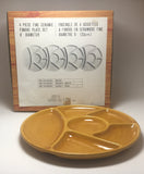 SOLD! Vintage NIB 4 Piece Fine Ceramic Fondue Plate Set