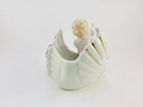 SOLD! 1960’s Cherub on Swan Porcelain Planter