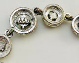 SOLD! 1990’s AAi Blue and multicoloured Rhinestone Bracelet