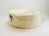 1950’s Evelyn Original Flemish White Wool Hat with Veil